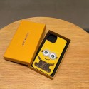 ルイヴィトンブランドiphone14pro maxケース かわいい ミニオンズデザイン iphone14/14plus/14proカバー カードポケット付きアイフォン13/13pro/13pro maxケース 高品質スタイリッシュiphone12/12pro maxケース