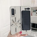 シャネルブランドGalaxy W20ケース大きな蝶結びGalaxy Z fold3ケースシンプルホワイトGalaxy F9000カバー全面保護ギャラクシーケース