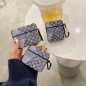 ルイヴィトンブランドairpods 3ケース ファッション デニムブルー airpods pro2カバー 携帯便利 カラビナ付き エアーポッズ プロ1/2/3ケース大人気