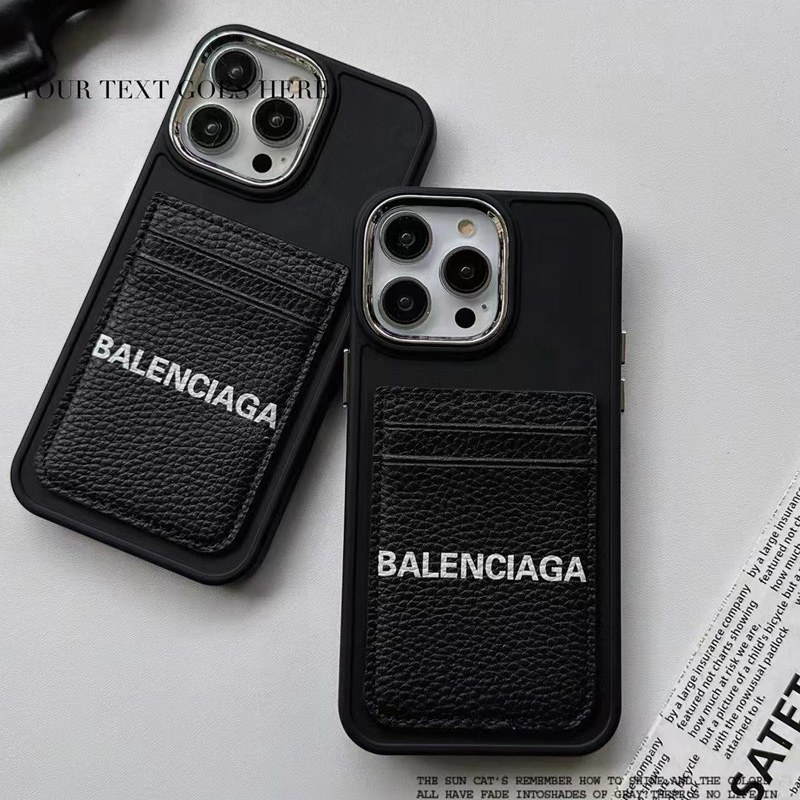 バレンシアガ iphone14ケースハイブランドカードポケット付き