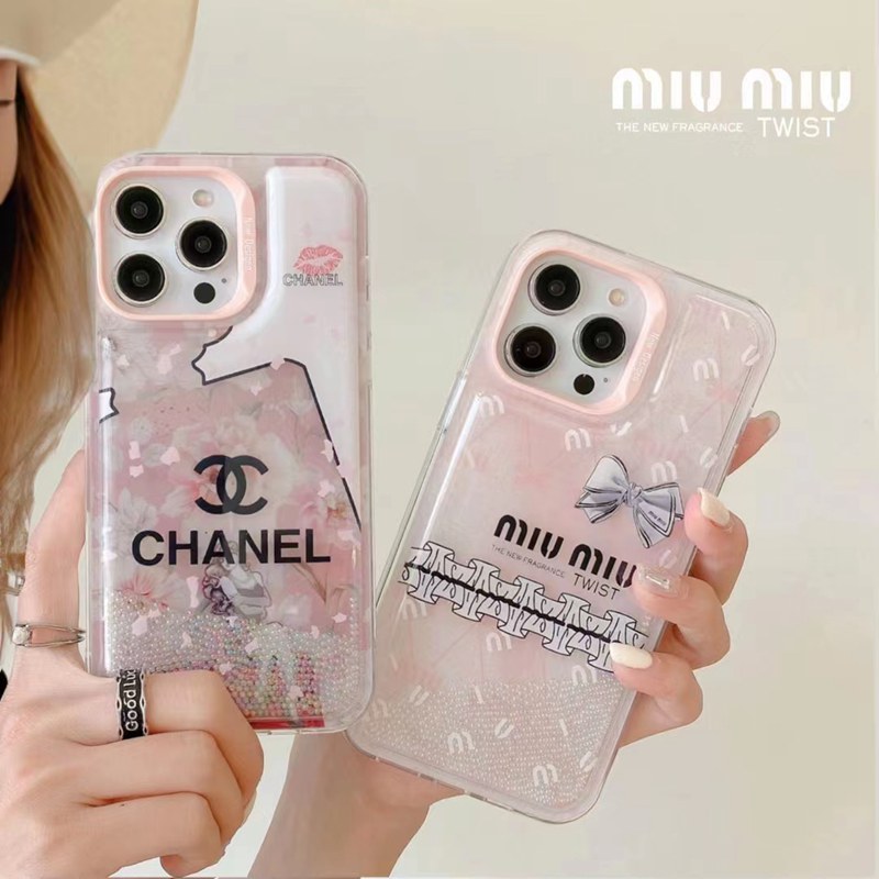 Chanel シャネル ミュウミュウ MiuMiu ディオール Dior プラダ Prada 韓国風iphone14/13/13pro maxケースレディース斜め掛けiphone15 14 pro maxケースブランドコピー携帯ケース