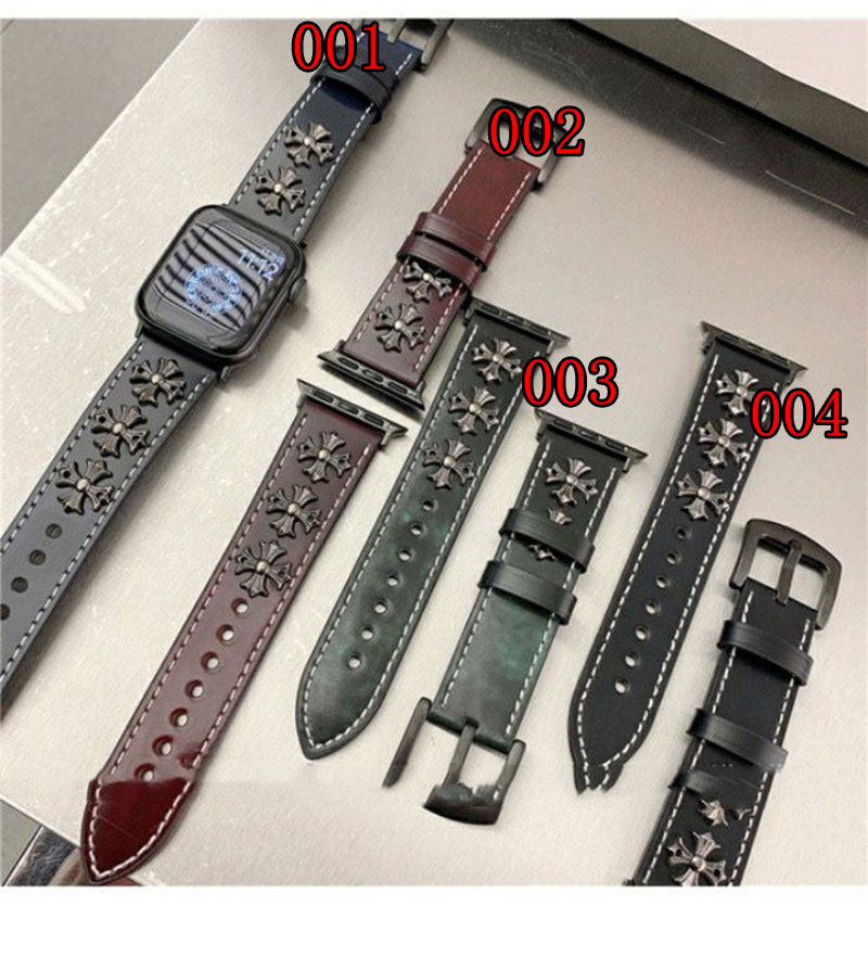 Chrome Heartsアップルウォッチse3 s10 9 8交換ベルト