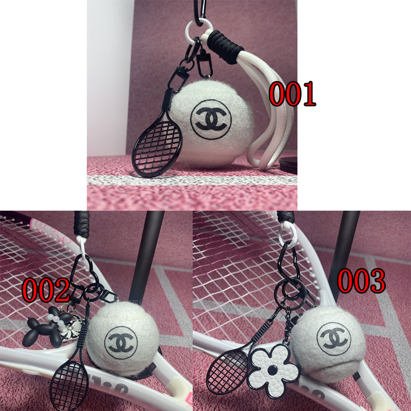 シャネル テニスラケット型キーホルダー