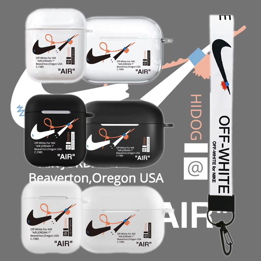 Nike off white airpods 3ケース ナイキ 透明感 airpods pro2ケース オフ ホワイト 耐衝撃 男女対応 激安