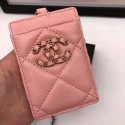 Chanelレディースレザーカードバッグブランドパロディ シャネル 紛失防止カード収納バッグ おしゃれストラップ付き携帯便利カードバッグ