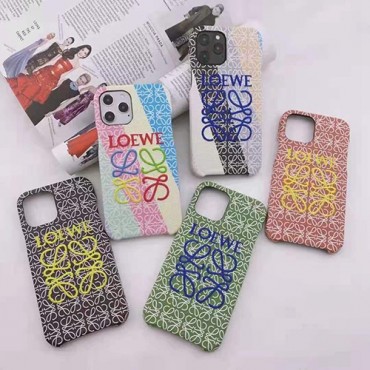 LOEWEロエベブランドiphone13/12/12pro max/12pro/12miniケース個性 刺繡ロゴiphone11/11pro maxケースファッション豊か色iphone x/xr/xs maxケース男女兼用iphone11pro/xs/se2/8/7plusケース