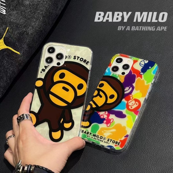 BAPEブランドiphone14/13ケースかっこいい 子猿柄 アイフォン14max/13pro/13pro maxカバー やわらかソフトカバーiphone12/12pro/12pro maxケースファッション潮流iphone11/11pro maxケース