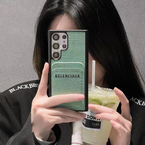 Balenciaga バレンシアガ手帳型バッグ型samsung s24 S23 Ultra SC-52D s23 s24 plusケースギャラクシーs24 s23ケースハイブランドiphone 15 14 pro maxカバーiphone 15 14 plus galaxy s23 s24ケースブランドショルダーブランドギャラクシーS24/S23+/S22Ultraケース