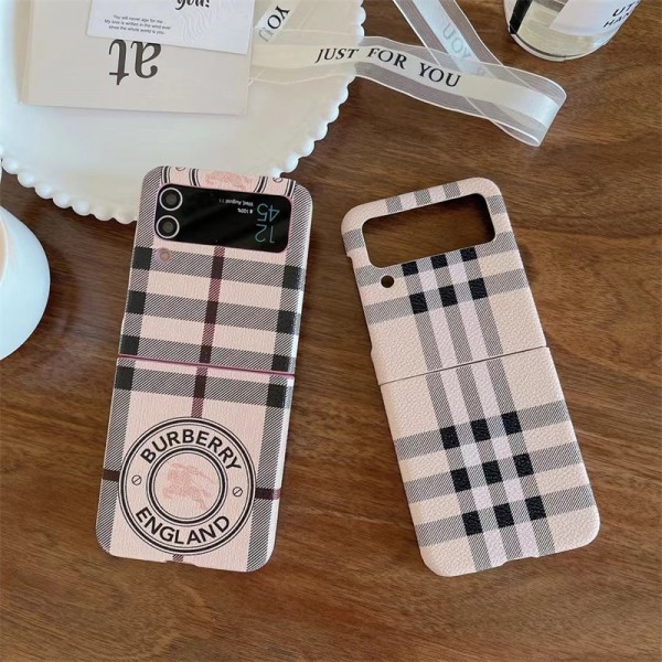 Burberry バーバリーgalaxy zflip4 5 6ケースブランドgalaxy z fold6 5 4 3 2ケースハイブランド男女galaxy z flip5 4 6ケース手帳型Galaxy Zflip4 5 6ケースブランド