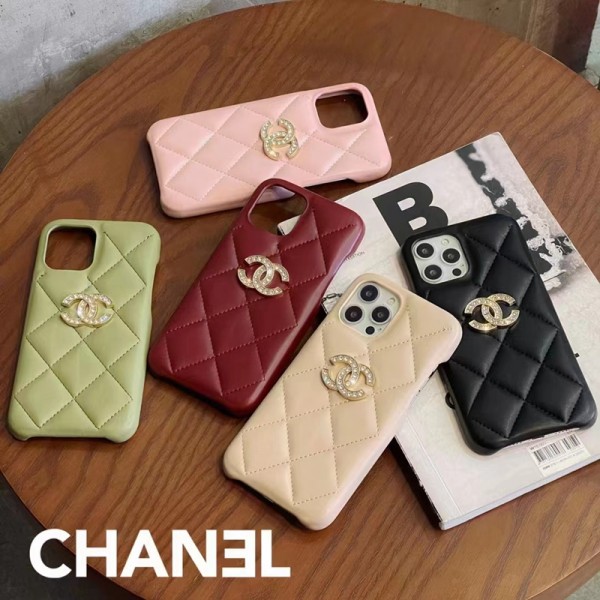 シャネルブランド iphone14proケース Chanel キラキラロゴ おしゃれ iphone14/14plus/14pro maxケース 高級感 菱格レザー iphone13/13pro/13pro maxケース レディース向け人気 iphone12/12pro/12pro maxケース