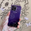 シャネル iphone14proケースハイブランドCHANEL パープル半透明 TPU iphone14/14plus/14pro maxケース 芸能人も愛用 iphone13/13pro/13pro maxカバー