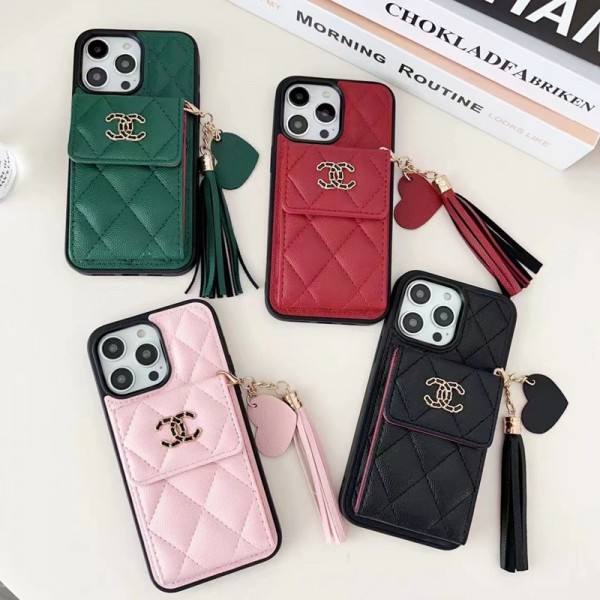 Chanel シャネルiphone14pro maxケースブランドレディースカード小銭入れiphone15/14plus/14ケース高品質レザー製 ファッションiphone 13/12/11/13 pro maxケース