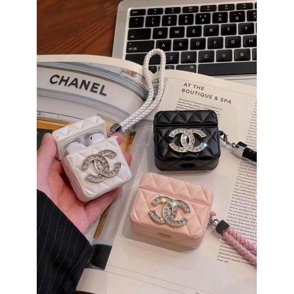 Chanel シャネルハイブランドairpodsケースブランドairpods pro2ケースブランドエアーポッズ プロ2ケース落下防止airpods 3ケースハイブランドコピー