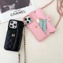 Chanel シャネルiphone14 15 pro 15 plusケースブランドカード入れ人気アイフォン14pro max/13 15 proケースiphone15 plus14 pro maxケースブランドコピーメンズアイフォン15/14/13/ 12 pro maxケースパロディー