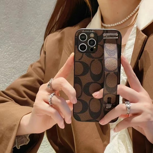 コーチハイブランド iphone14plusケース Coach 定番ロゴ アイフォン14/14pro/14pro maxケースファッション ベルト付き iphone13/13mini/13pro/13pro maxカバー 携帯便利人気iphone12/12mini/12pro/12pro maxケース