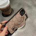 コーチハイブランド iphone14plusケース Coach 定番ロゴ アイフォン14/14pro/14pro maxケースファッション ベルト付き iphone13/13mini/13pro/13pro maxカバー 携帯便利人気iphone12/12mini/12pro/12pro maxケース