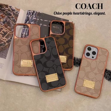 コーチ iphone14ケースハイブランドCoach メッキ保護カバーiphone14plus/14pro/14pro maxケース耐衝撃 超軽量 iphone13/13pro/13pro max携帯カバー男女兼用人気 アイフォン12/12pro/12pro maxケース