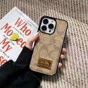 コーチブランドiphone16e 15 pro max 14proケース COACH 定番ロゴ高品質 iphone14/14+/16pro maxケース カードポケット付き収納iphone13/13pro/13pro maxケース ファッション耐衝撃iphone12/12pro/12pro maxケース