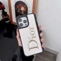 ブランドディオールiphone14plusケースDior ブラックホワイト2色 シンプル iphone14/14pro/14pro maxケース ソフトレザーカバー アイフォン13/13pro/13pro maxケース高品質 耐衝撃 iphone12/12por/12pro max保護カバー