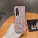 ブランドディオールGalaxy Z fold4 5ケースレディースdiorキラキラロゴ galaxy z flip4 zflip5ケース 折り畳み 高品質 Galaxy Z fold5/fold4カバー