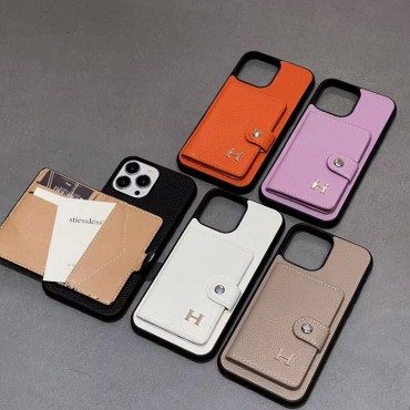 エルメスブランドiphone15 16 pro max 16eケースレザー製高品質 iphone14plus/15pro 16 pro maxケースカードポケット付き 便利 アイフォン16/15/14/13mini/13pro maxカバー レディース向け人気iphone16/12mini/15 14 pro maxケース