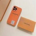 ルイヴィトンブランドiPhone13ケースオレンジおしゃれカバーiphone13pro/13pro maxケースシンプル高品質iphone12/12pro/12pro maxケース全面保護iphone11/11pro maxケース