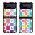 ルイヴィトンブランドGalaxy Z Flip4ケースおしゃれ 鮮やか galaxy zflip3ケース耐衝撃 軽量 ギャラクシー Z フリップ3/4カバー大人気