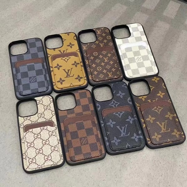 ルイヴィトン iphone15proケースハイブランドlouis vuitton カードポケット付き収納 アイフォン15pro max/14plus/15カバー 豊か色選択 軽量 iphone13pro max/13pro/13ケース