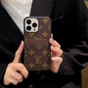 ルイヴィトン iphone15proケースハイブランドlouis vuitton カードポケット付き収納 アイフォン15pro max/14plus/15カバー 豊か色選択 軽量 iphone13pro max/13pro/13ケース