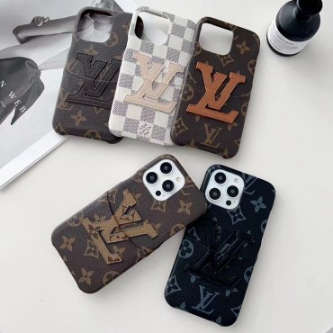 ルイビトンiphone14ケースハイブランドlouis vuitton カードポケット付き iphone15/14pro max/14plusケース ソフトレザー 高品質 iphone13/13pro/13pro maxケース 耐衝撃ファッション アイフォン12pro max/12カバー