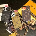 Lv ルイヴィトンiphone14 15 pro 15 plusケースブランドカード入れハイブランドiphone14pro/14 15plusカバー韓国風iphone14/13/15pro maxケースレディース斜め掛けアイフォン15/14/13/ 12 pro maxケースパロディー