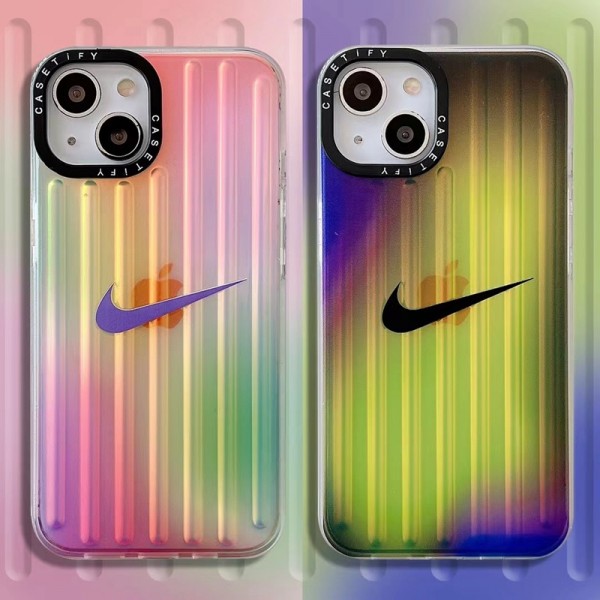 ナイキブランドiphone14ケースNIKE 鮮やか 半透明 iphone14plus/14pro maxケースレディースメンズ人気 iphone13/13pro/13pro maxケース 