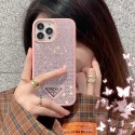 プラダブランドiphone14pro maxケース おしゃれ マカロン色 キラキラ iphone 14/14plus/14proケース女性 スタイリッシュ iphone13/13pro/13pro maxケース