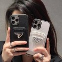 プラダ iphone15 pro max 16e 14plusケースブランド Prada カードポケット付き iphone 14/14pro/14pro maxケース ブルー オレンジ ピンク 3色レザーカバー アイフォン13/13mini/13pro/13pro maxケース
