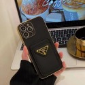 プラダブランドiphone14ケースPrada カードポケット付き iphone14plus/14pro maxケース メッキフレームカバー アイフォン13/13pro/13pro maxケース全面保護 iphone12/12pro max/11/xs maxケース