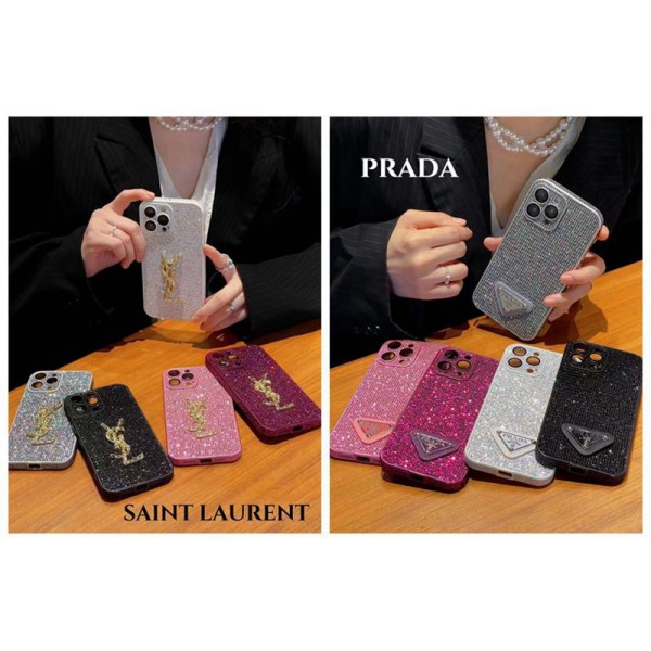 Prada プラダ Ysl イブサンローラン iphone14 15 PROケースブランドカード入れ人気アイフォン14pro max/13 15 proケース韓国風iphone14/13/13pro maxケースレディース斜め掛けハイブランドアイフォン15 14ケーストランク型