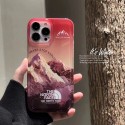 ザノースフェイスiphone14plusケースハイブランドレディースメンズ iphone14/14pro/14pro maxケース 半透明ソフトカバー iphone13/13pro/13pro maxケース 定番の雪山柄 おしゃれ iphone12/12pro/12pro maxカバー