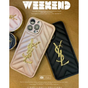 イブサンローラン iphone 14proケースブランド YSL やわらかレザー製 iphone14/14plus/14pro maxケース金具ロゴ 高級感 iphone13/13pro/13pro maxケース全面保護 軽量 アイフォン12/12pro/12pro maxカバー