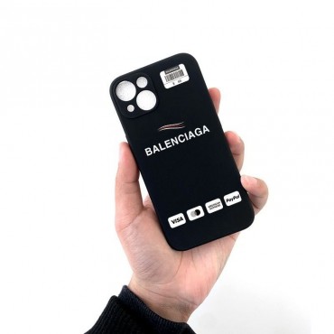バレンシアガ iphone14proケースハイブランドBalenciaga ブラックソフトTPUカバー iphone14/14plus/14pro maxケース男女兼用人気 アイフォン13/13pro/13pro maxカバー