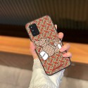 バーバリーブランドGalaxy A52/A72ケースかわいいクマ柄 Galaxy F52ケース男女兼用人気 Galaxy A52ケースカバー全面保護ギャラクシーA72ケース