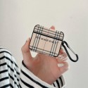 バーバリーブランドairpods 3ケースBurberry 定番チェック柄 エアーポッズ プロ2ケース カラビナ付きairpods pro 3/2/1カバー紛失防止