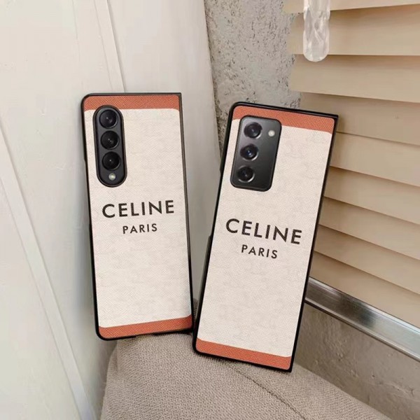 セリーヌブランドGalaxy Zfold4ケースCeline シンプル 高品質 ギャラクシー Z フォールド3ケース 男女兼用人気 galaxy zfold4/fold3カバー