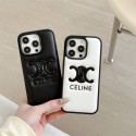 CELINE セリーヌiphone14 16 pro 15 plusケースブランドカード入れハイブランドiphone14pro/16 15plusカバー韓国風iphone16/14/13/15pro maxケースレディース斜め掛けハイブランドアイフォン16 15 14ケーストランク型