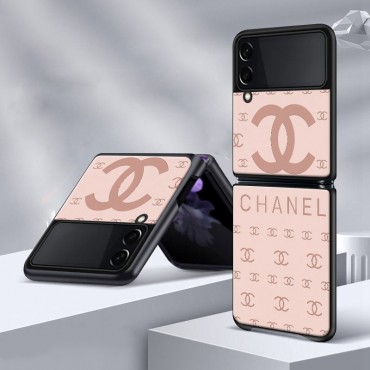 シャネルブランドGalaxy Z flip3ケース Chanel おしゃれ 軽量 ギャラクシー Z フリップ3カバー 全面保護 耐衝撃 galaxy z flip/flip3ケース