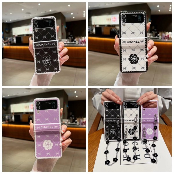 Chanel シャネルgalaxy zflip4 5ケースブランドgalaxy zfold5 4 3 2ケースハイブランドブランドギャラクシーZ フォールド5 4 3 2ケース男女galaxy z flip5ケース