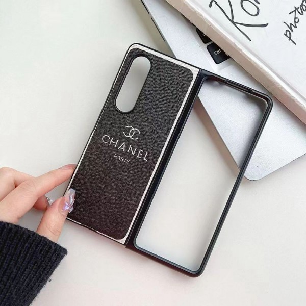 Chanel シャネルgalaxy zflip4 5ケースブランド人気Galaxy Z fold4 5ケース革製galaxy zfold5 4 3 2ケースハイブランドハイブランドギャラクシー z フリップ5 4ケース