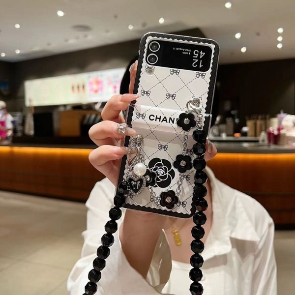 Chanel シャネル人気Galaxy Z fold4 5ケース革製ハイブランドギャラクシー z フリップ5 4ケース男女galaxy z flip5ケースブランドGalaxyカバー高品質