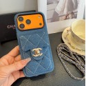 Chanel シャネルハイブランドiphone 17/16pro/17e 15plusデニムカバー ショルダー掛け iphone15 plus 14 16 17pro max 16eケースブランドコピーアイフォン17 pro 16e 15/14/13/ 12 pro maxケースパロディーハイブランドアイフォン17e 16 15 14 ケーストランク型