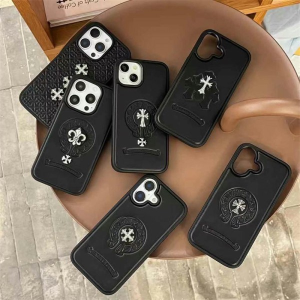 クロムハーツ Chrome Hearts iphone17 14 16 pro 15 plus 16eケースブランドカード入れハイブランドiphone16pro/17 15plusカバー人気アイフォン17pro max/16 15 proケースハイブランドアイフォン16 15 14  16eケーストランク型