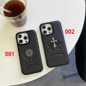 クロムハーツiphone17 14 16 pro 15 plus 16eケースブランドカード入れハイブランドiphone16pro/17 15plusカバー人気 Chrome Hearts アイフォン17pro max/16 15 proケースiphone15 plus14 16 17pro max 16eケースブランドコピーメンズ
